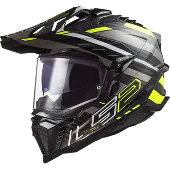 Helma na motorku Ls2 mx701 explorer c edge gl.black h-v yell-06 l