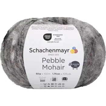 Příze Schachenmayr Pebble Mohair 90 Světlešedý (Efektní příze Pebble Mohair 90 Grey)