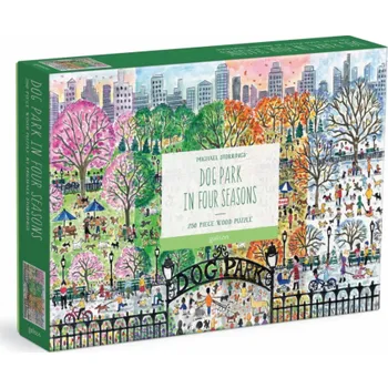 Puzzle Galison Dřevěné puzzle Psí park 4 roční období 250 dílků