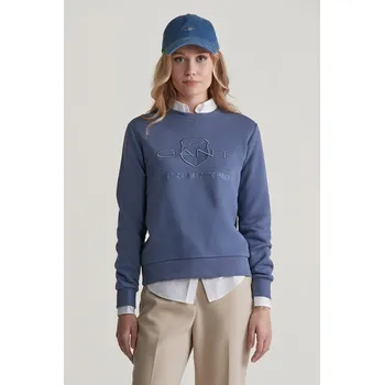 Dámská mikina MIKINA GANT REG TONAL SHIELD C-NECK SWEAT DUSTY NAVY