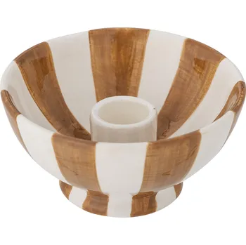 BLOOMINGVILLE Hnědý svícen Eja z kameniny