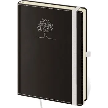 Black White černý linkový zápisník A5 L