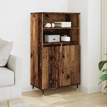 Příborník do zásuvky vidaXL Skříň highboard 60 x 36 x 110 cm kompozitní dřevo [831477] Barva: Staré dřevo