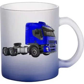 Iveco Stralis skleněný hrnek nákladní auto (hrneček s tahačem matné sklo TRUCK)