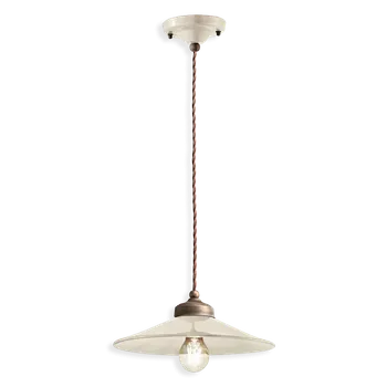 Ferroluce Závěsné retro svítidlo COLORS, Ø 30 cm, 1xE27 Barva: Krémová bílá