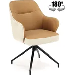 Halmar Jídelní křeslo K527 hnědé/béžové