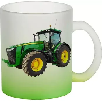 John Deere 8320R skleněný hrnek traktor (hrneček s traktorem matné sklo )