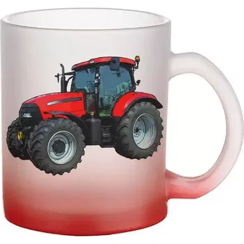 CASE IH PUMA 140 skleněný hrnek traktor (hrneček s traktorem matné sklo )