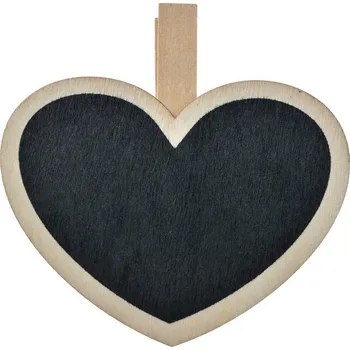 Malý dřevěný kolíček se srdíčkem s tabulkou - 8*2*8 cm