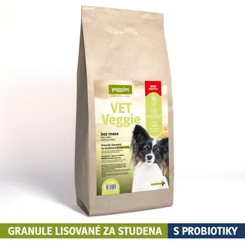 Krmivo pro psa 10kg Yoggies VET Veggie bez masa, minigranule lisované za studena s probiotiky