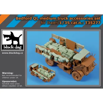 Plastikový model Blackdog 1/35 Bedford QL medium truck accessories set