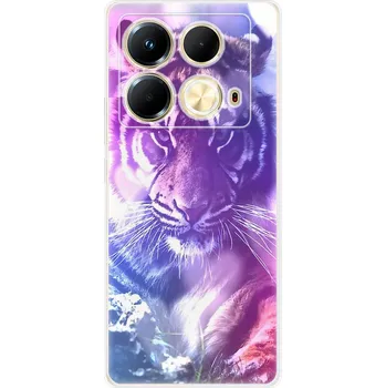 Pouzdro na mobilní telefon Odolné silikonové pouzdro iSaprio - Purple Tiger - Infinix Note 40