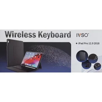 Pouzdro na tablet IVSO pouzdro s klávesnicí pro ipad pro 12.9 2018-3rd Gen, bezdrátové
