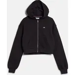 MIKINA GANT SHIELD CROPPED SWEAT ZIP HOODIE BLACK