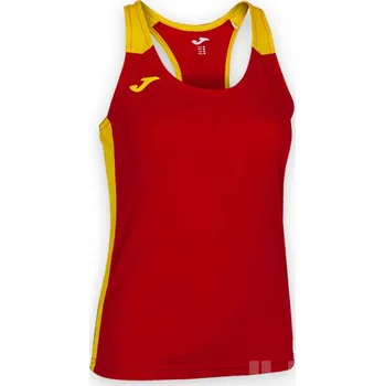 Běžecké oblečení Dámské tílko JOMA RECORD II, barva červená - žlutá, velikost M