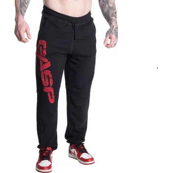 Gasp VINTAGE SWEATPANTS BLACK/RED – tepláky Gasp černo-červené Velikost: M