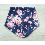 AMÁLKA Bavlněný šátek na krk, tmavé květy