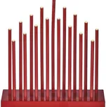 LED Vánoční svícen 17xLED/3xAA červená