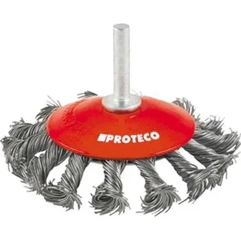 Brusný kotouč Kartáč miskový 75mm splétaný na stopce , XTLINE XT-K22025