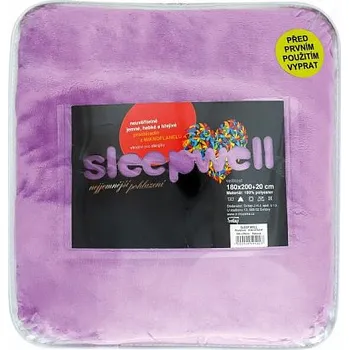 SVITAP Prostěradlo mikroflanel SLEEP WELL LILA 140 x 200 cm