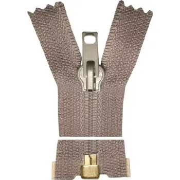 Zip Kovový zip dělitelný spirálový - 80cm - šedý - WICO - BALENÍ 10 ks