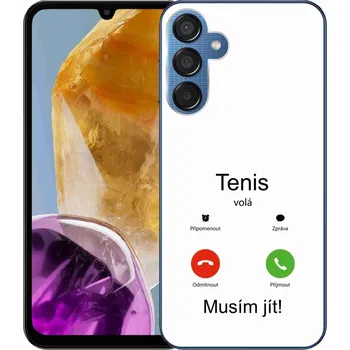 Pouzdro na mobilní telefon Gelový kryt mmCase na Samsung Galaxy M15 5G - tenis volá bílé pozadí