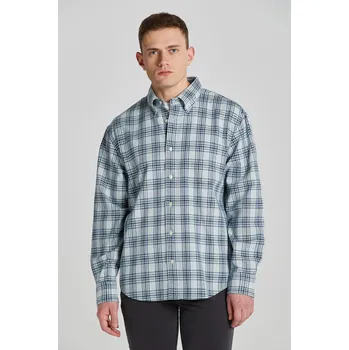 Pánská košile KOŠILE GANT REL TEXTURE CHECK SHIRT CREAM
