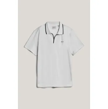 Pánská košile POLOKOŠILE GANT TIPPING COLLAR POLO EGGSHELL