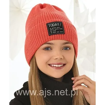 Dívčí oblečení Dívčí čepice AJS 48-395 limetka 52-56 cm