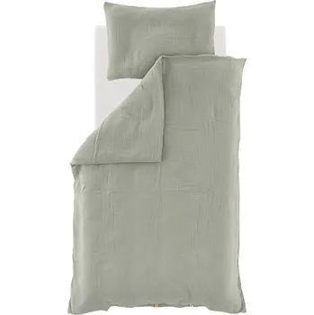 Příslušenství pro dětskou postel a kolébku TRÄUMELAND povlečení Musselin GOTS 135/200 + 80/80 Grün