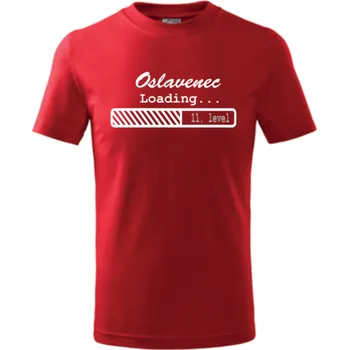 ON-DESIGN Tričko pánské/dětské OSLAVENEC LOADING Velikost: 158 cm/12 let, Barva: červená