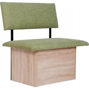 Zahradní lavice Čalouněná lavice s úložným prostorem Vltavotýnský nábytek 85 x 88 x 48 cm zelená