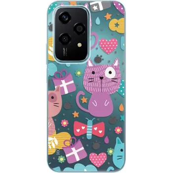 Pouzdro na mobilní telefon Odolné silikonové pouzdro iSaprio - Cat pattern 01 - Honor 200 Lite
