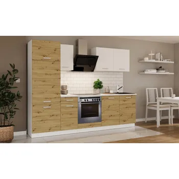 Kuchyňská linka Nábytek PEGAS s.r.o. Kuchňská linka Todor 260 dub artisan/bílá + PD 200 bílá