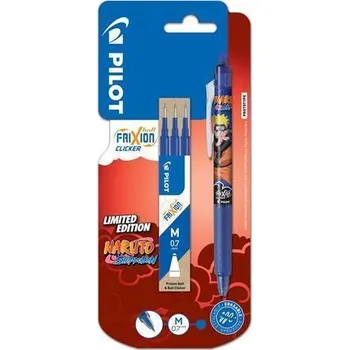 Roller "Frixion Clicker Naruto" + náplň, modrá, 0,7/0,35mm, vymazatelný, PILOT BLRT-FR7NRT