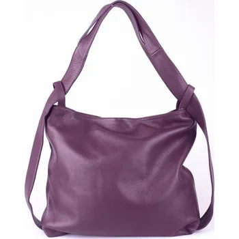 Kabelka Kabelka a batoh v 1 - velká kožená bordó kabelka na rameno a batoh 12