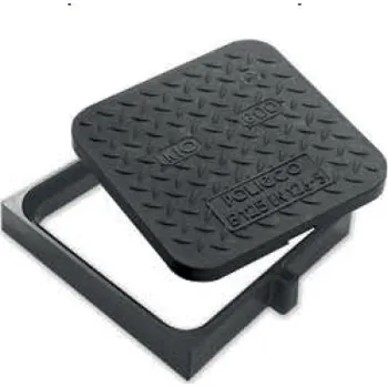 poklop MIDAS KIO poklop z kompozitního materiálu 12,5t, DN 600x600 s plochým rámem do dlažby