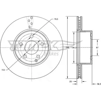 Brzdový kotouč Brzdový kotouč TOMEX Brakes TX 74-03