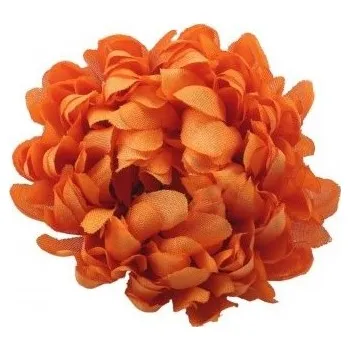 Zahradní dekorace Chryzantéma hlava 7 cm, oranžová