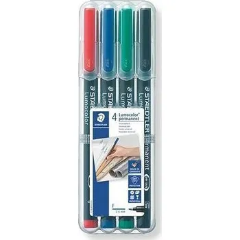 Permanentní popisovač "Lumocolor 318 F", 4 barvy, 0,6mm, OHP, STAEDTLER