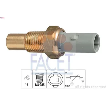 Čidlo automobilu Snímač, teplota chladiva FACET 7.3184