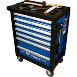 Dílenský vozík, se 7 zásuvkami a 207 ks nářadí