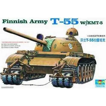 Plastikový model Finnish Army T-55 W/KMT-5 - Trumpeter 00341