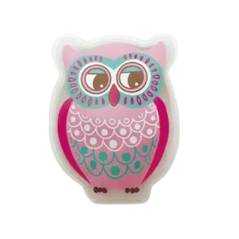 Chladicí sáček Hřejivý gelový polštářek Sovička, růžová