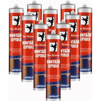 Průmyslové lepidlo 12x Montážní lepidlo 280 ml bílé Den Braven