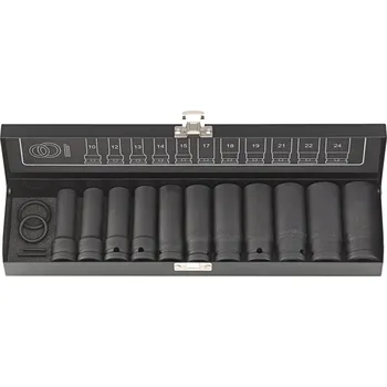 Gola sada FORTIS 04483828 Sada rázových nástavců dlouhých 1/2" 10-24 mm