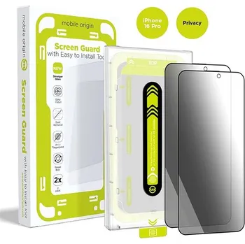 Mobile Origin Screen Guard Privacy With Easy Applicator 2 Pack iPhone 16 Pro