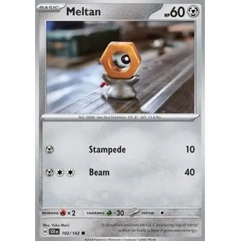 Sběratelská karetní hra Pokémon SCR 102/142 Meltan - Stellar Crown Stav: Near Mint, Verze: REVERSE HOLO