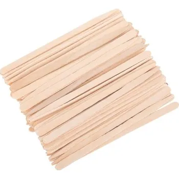 Přípravek na depilaci a epilaci Nailee Špachtle dřevěná malá na tvarovaní obočí 100 ks