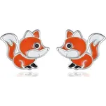 Stříbrné náušnice lišky Fox